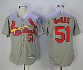 St. Louis Cardinals #51 Willie McGee Gray Flexbase Collection Stitched Jersey,baseball caps,new era cap wholesale,wholesale hats